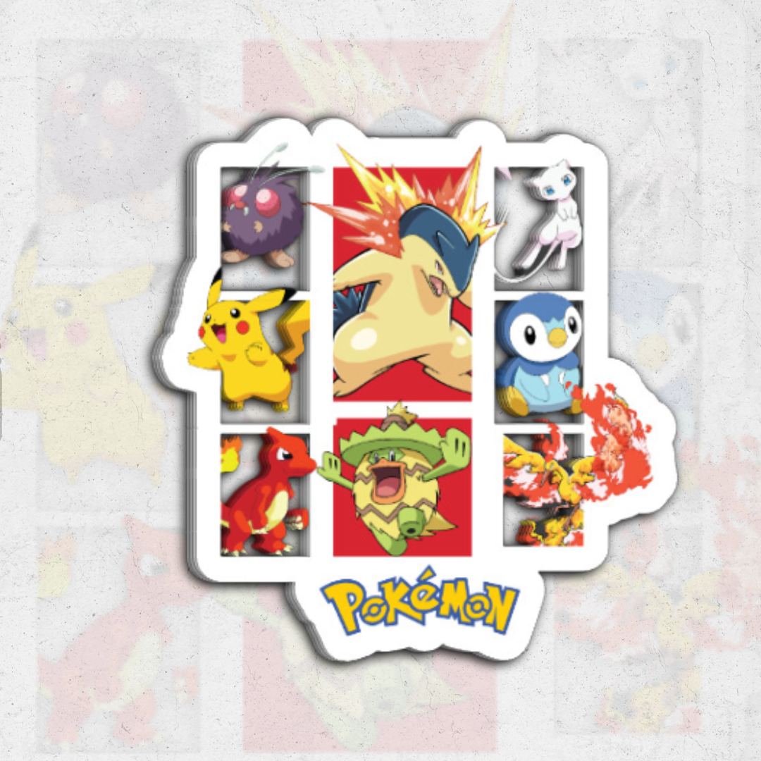 Pokémon Volume1  pack - clear vinyl sticker