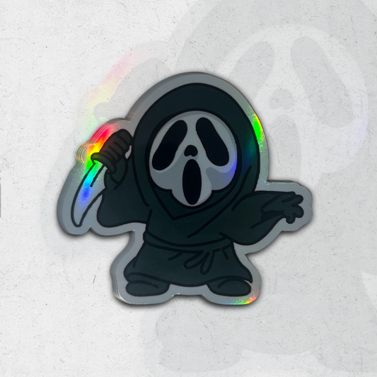 Ghost face (Sk exclusive)- holographic vinyl sticker