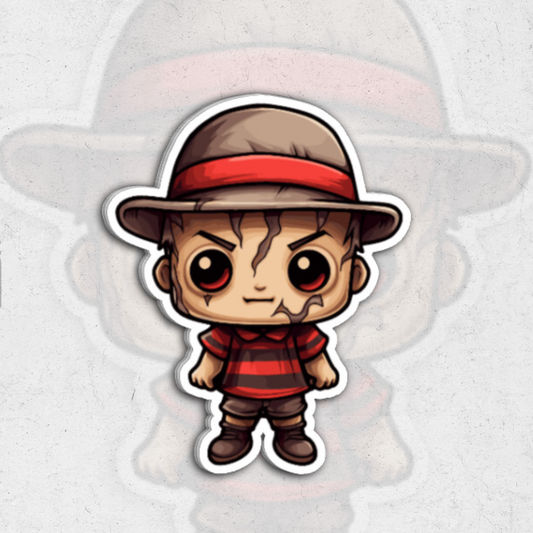 Freddy krueger - glossy vinyl sticker