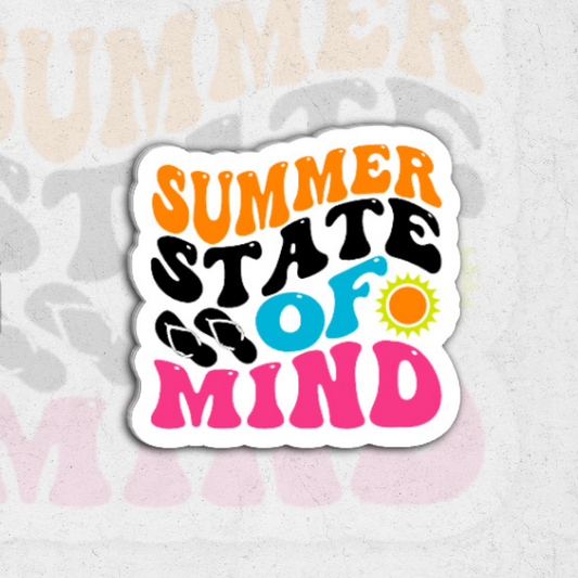 Summer state of mind - Glossy vinyl sticker