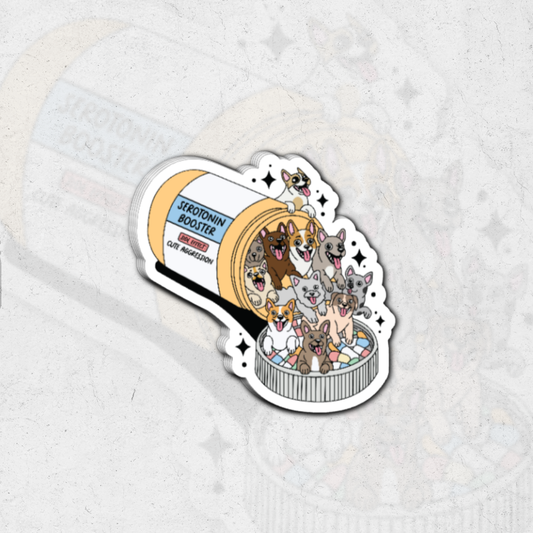 Puppies Booster - glossy vinyl sticker