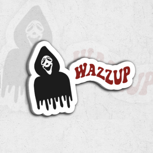 Wazzup Ghost face (scream) - Glossy vinyl sticker