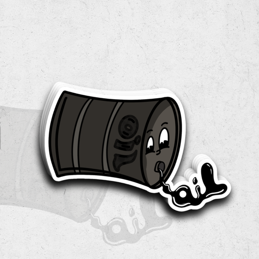 Kuwait oil tank rubber hose art (sk exclusive) - glossy super tack sticker
