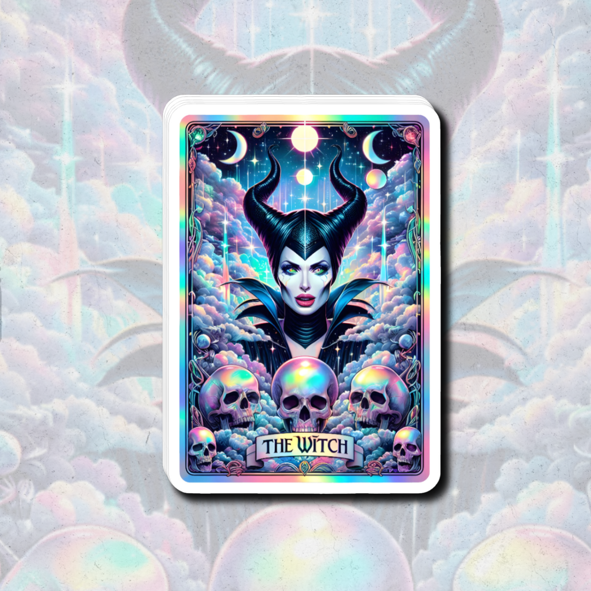 maleficent tarot sticker  - Holographic vinyl sticker