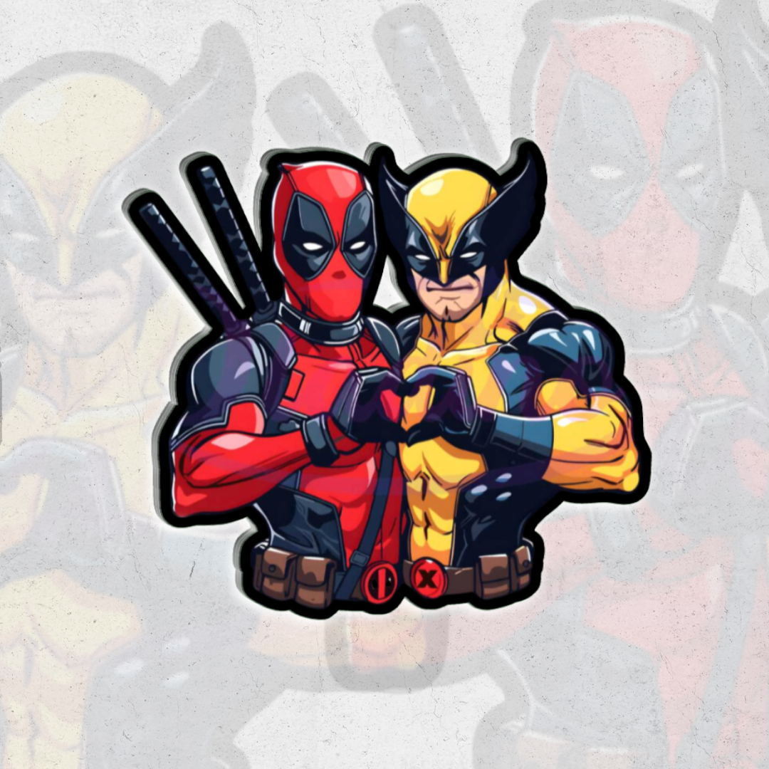 DEADPOOL vs WOLVERINE pack - glossy vinyl sticker