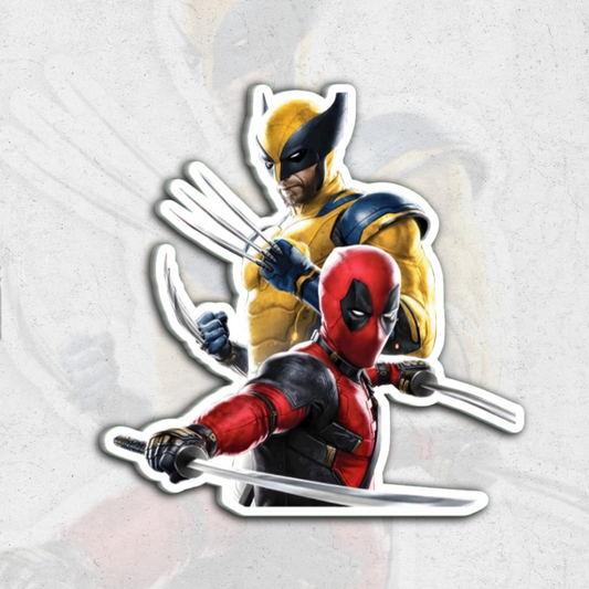 DEADPOOL & WOLVERINE pose - glossy vinyl sticker