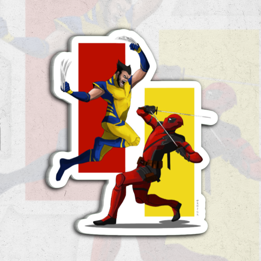 DEADPOOL vs WOLVERINE pack - glossy vinyl sticker