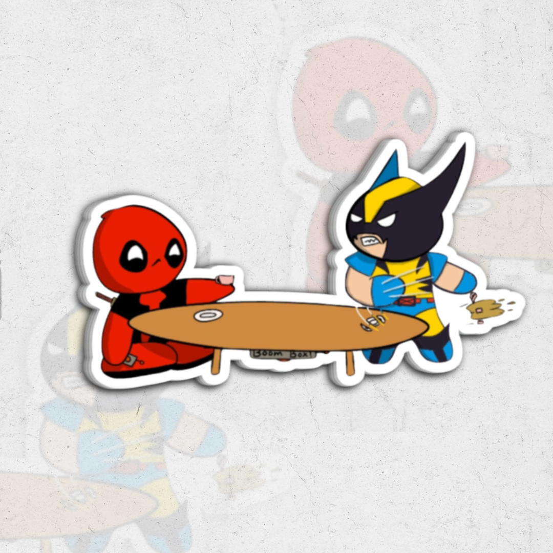 DEADPOOL vs WOLVERINE pack - glossy vinyl sticker