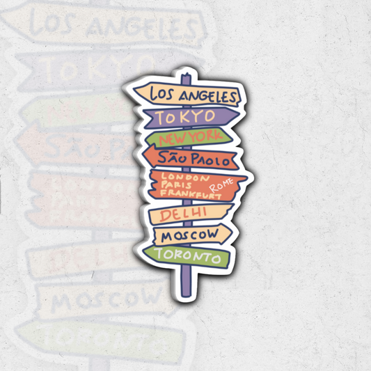 Location Sign - glossy vinyl sticker