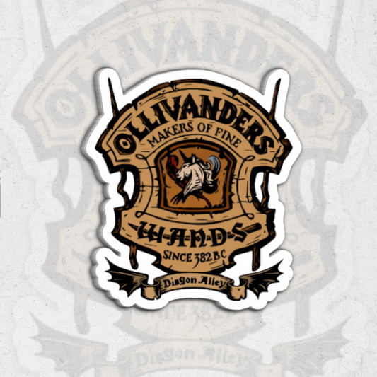 Ollivanders wands (harry potter)- glossy vinyl sticker