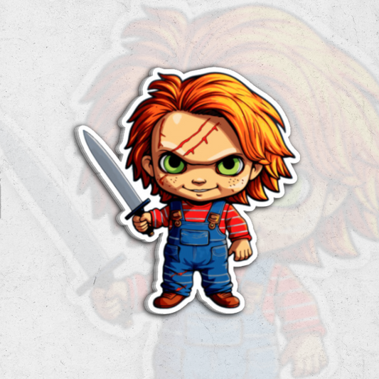 Chucky chibi - glossy vinyl  sticker