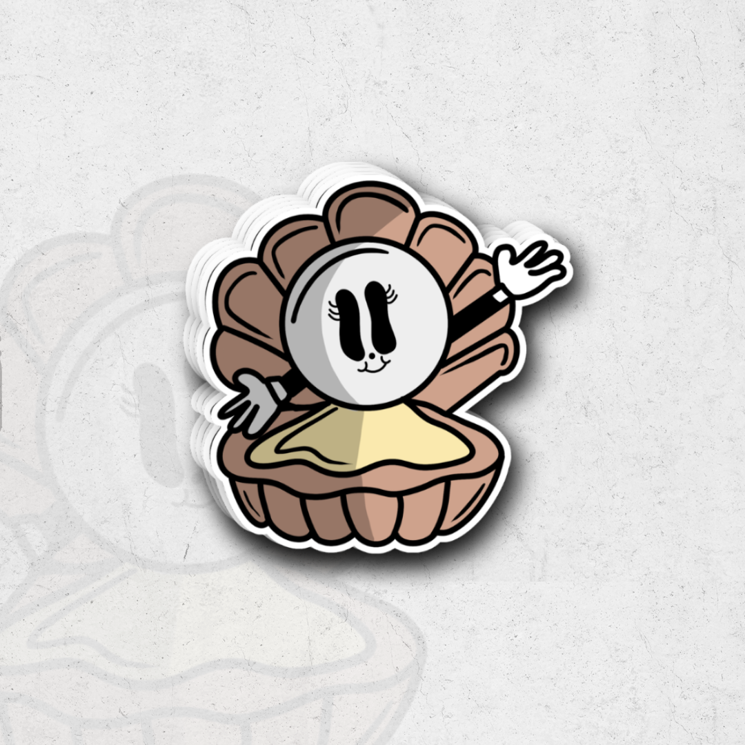 Kuwait pearl rubber hose art (sk exclusive) - glossy super tack sticker (Copy)