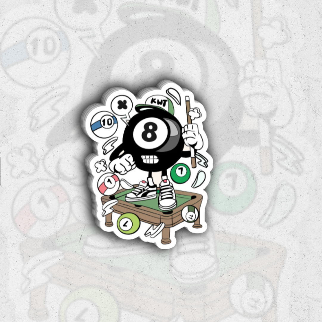 8ball kuwait (Sk Exclusive) - glossy vinyl sticker