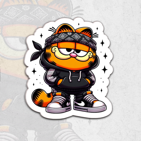 Garfield Hoodie fit  - glitter vinyl sticker