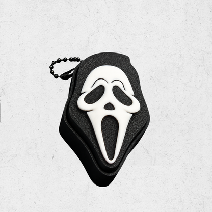 Ghost face scream Keychain clicker