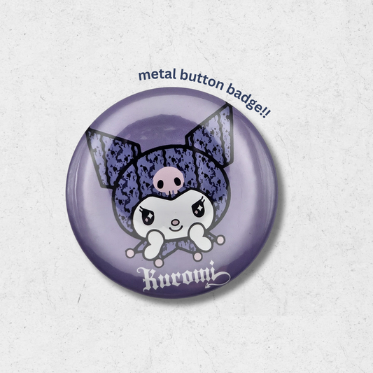 kuromi button pin