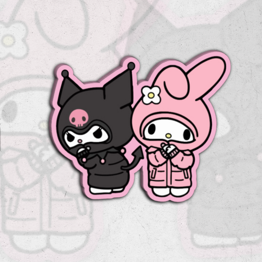 kuromi & melody - Glossy vinyl sticker