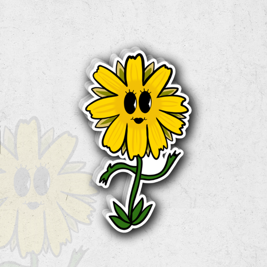 alarfaj flower rubber hose art (sk exclusive) - glossy super tack sticker