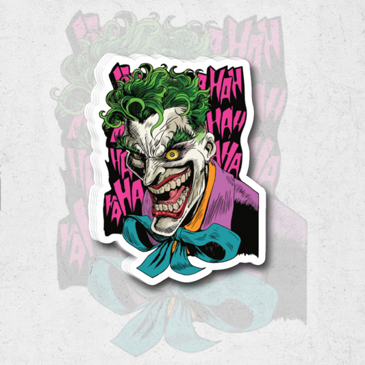 The joker crazy laugh - holographic vinyl sticker