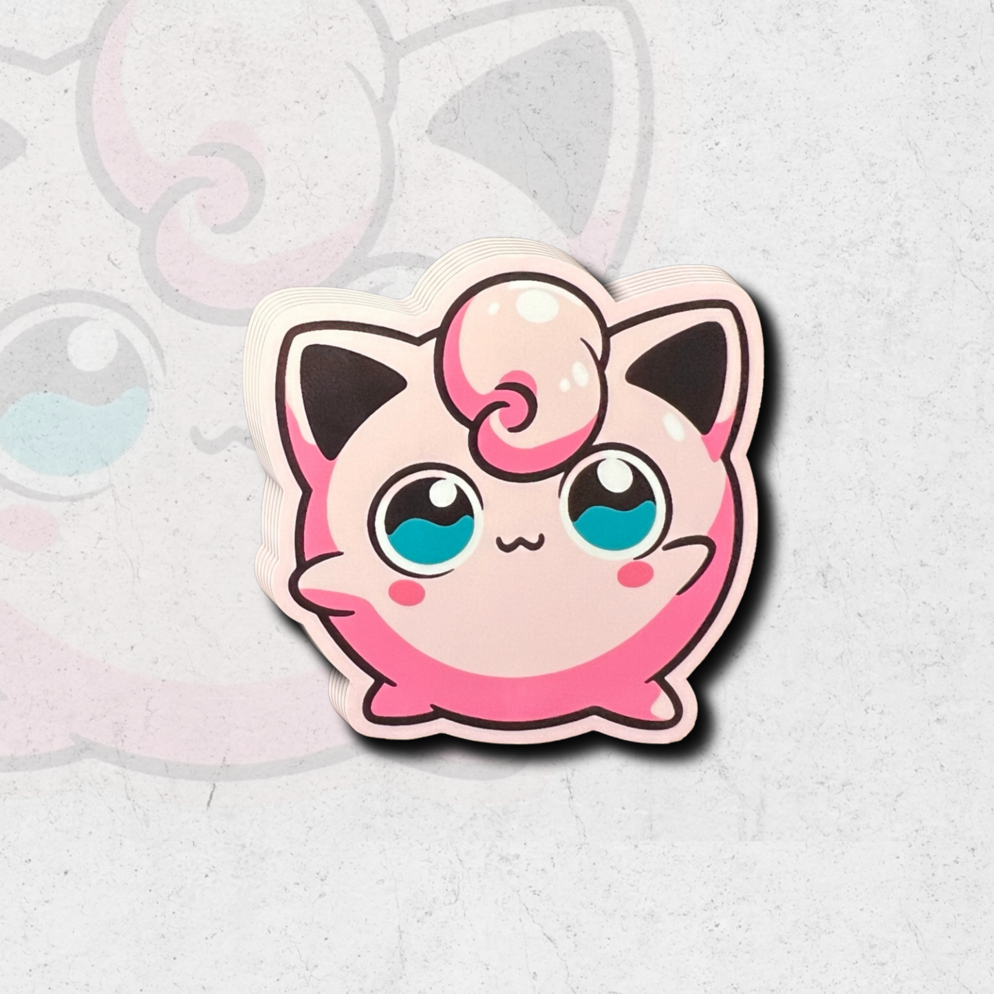 Jigglypuff pokemon - glossy vinyl sticker