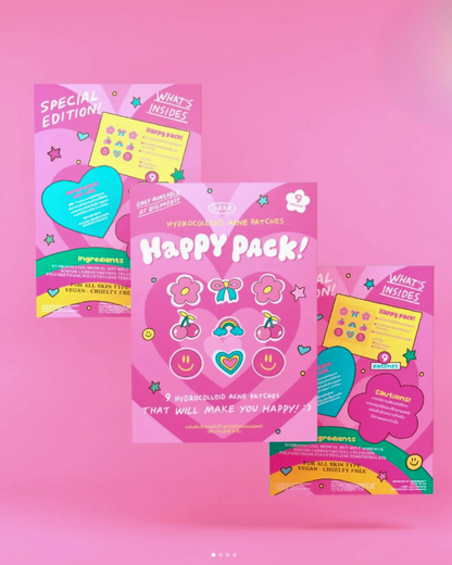 GRRR Hydrocolloid Acne Patches – 9 pcs (Happy Pack)