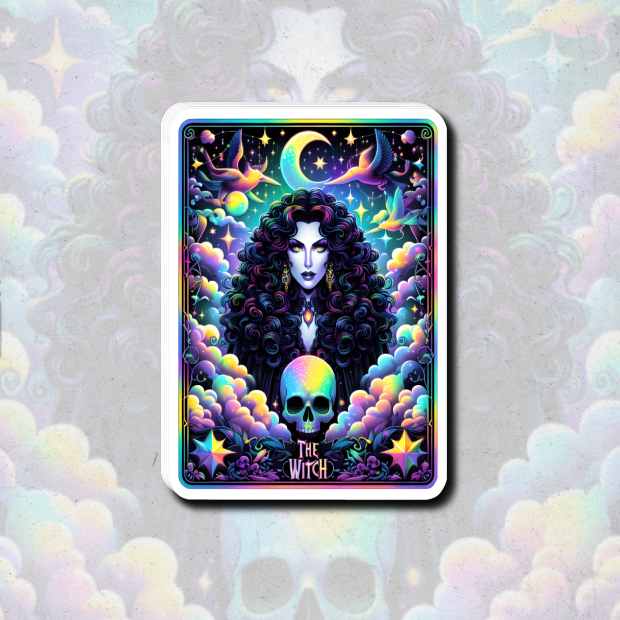 Evil queen tarot sticker  - Holographic vinyl sticker