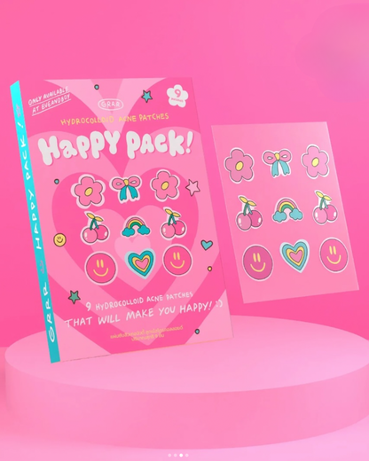 GRRR Hydrocolloid Acne Patches – 9 pcs (Happy Pack)