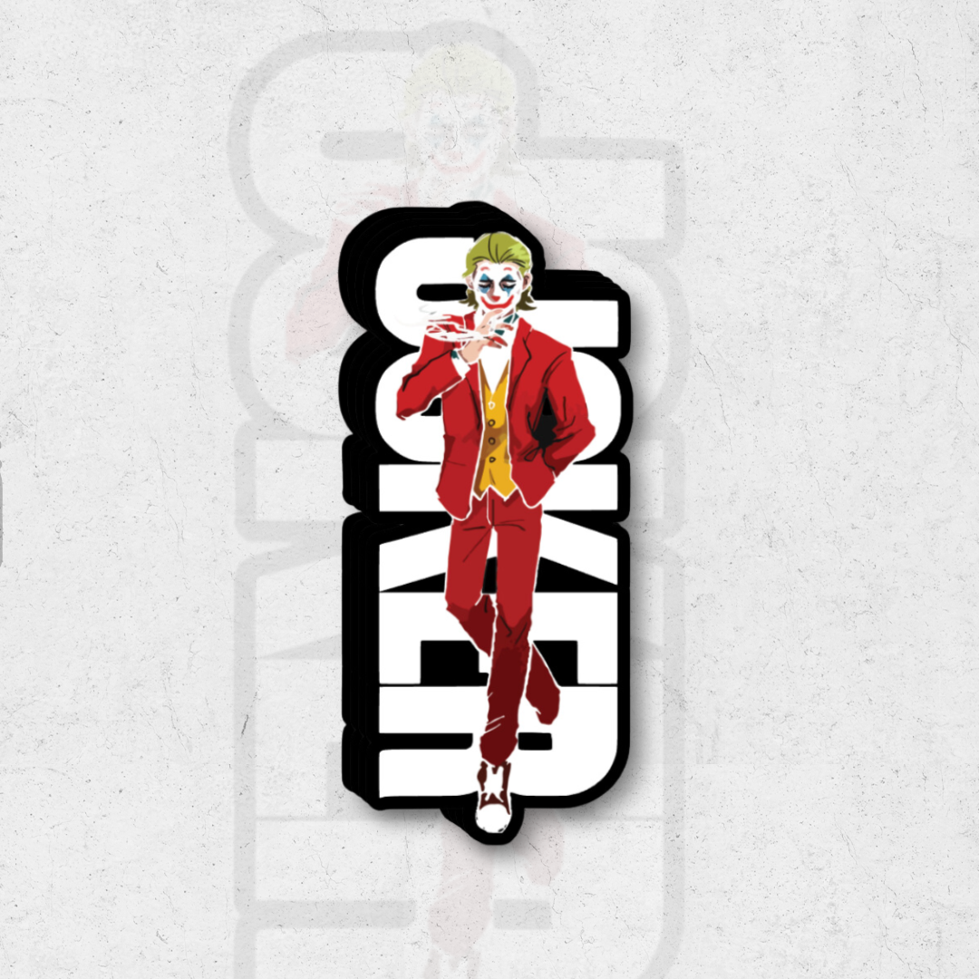 The joker smoking II - holographic vinyl sticker