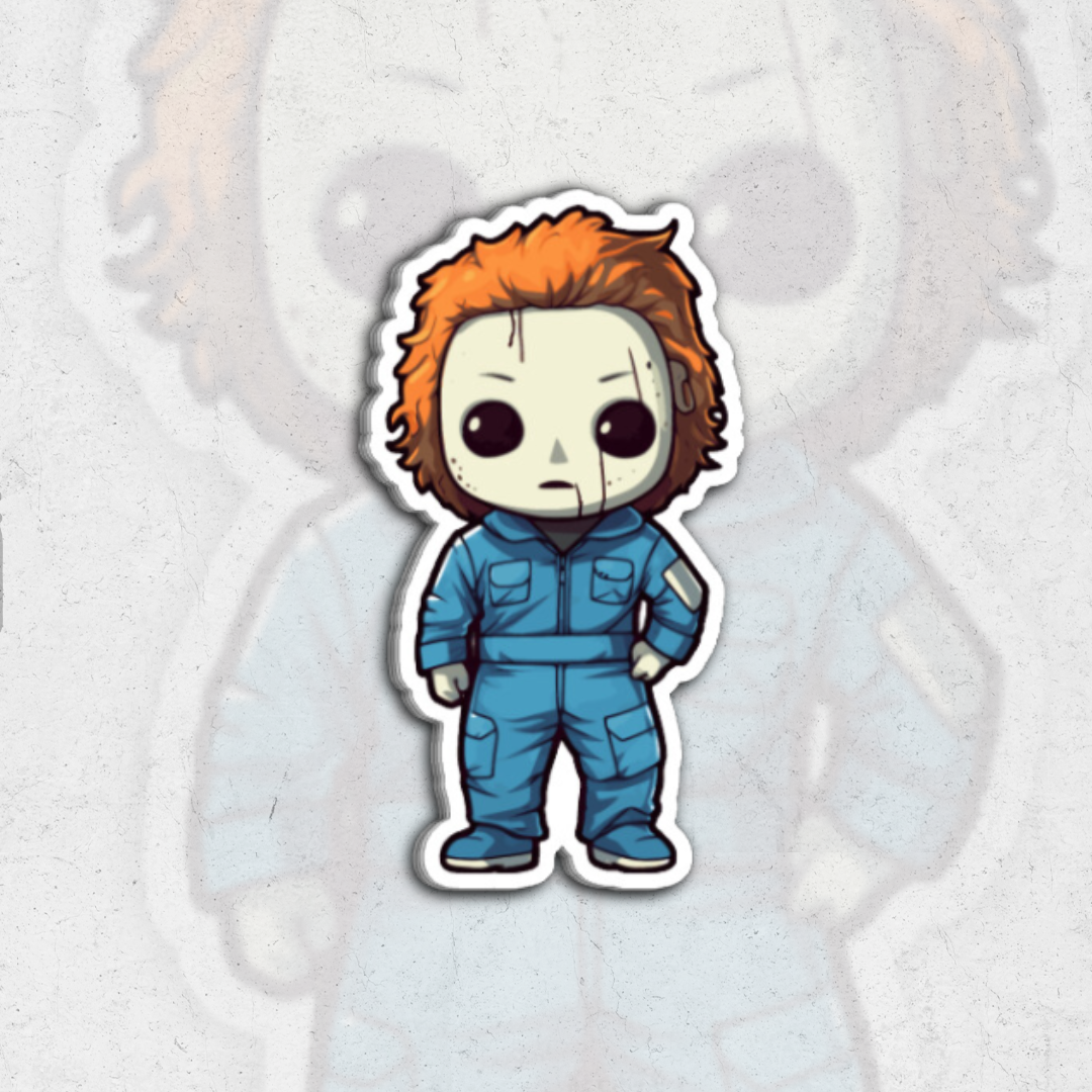 Michael myers chibi - glossy vinyl sticker