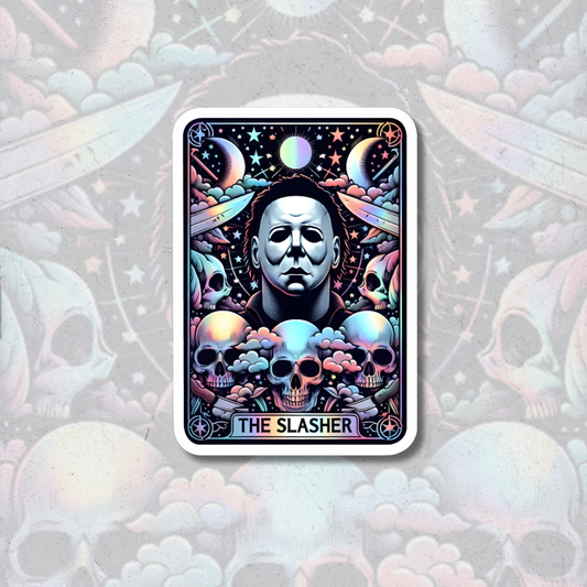 The slasher (Michael Myers) tarot sticker  - Holographic vinyl sticker