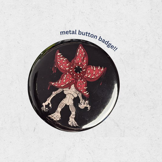 Stranger things Demogorgon button pin