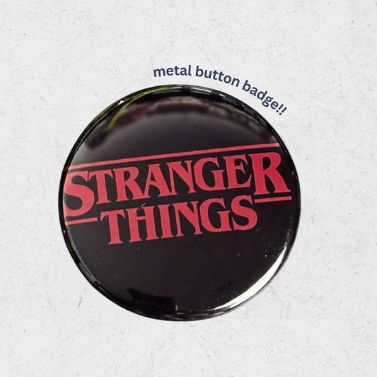 Stranger things button pin