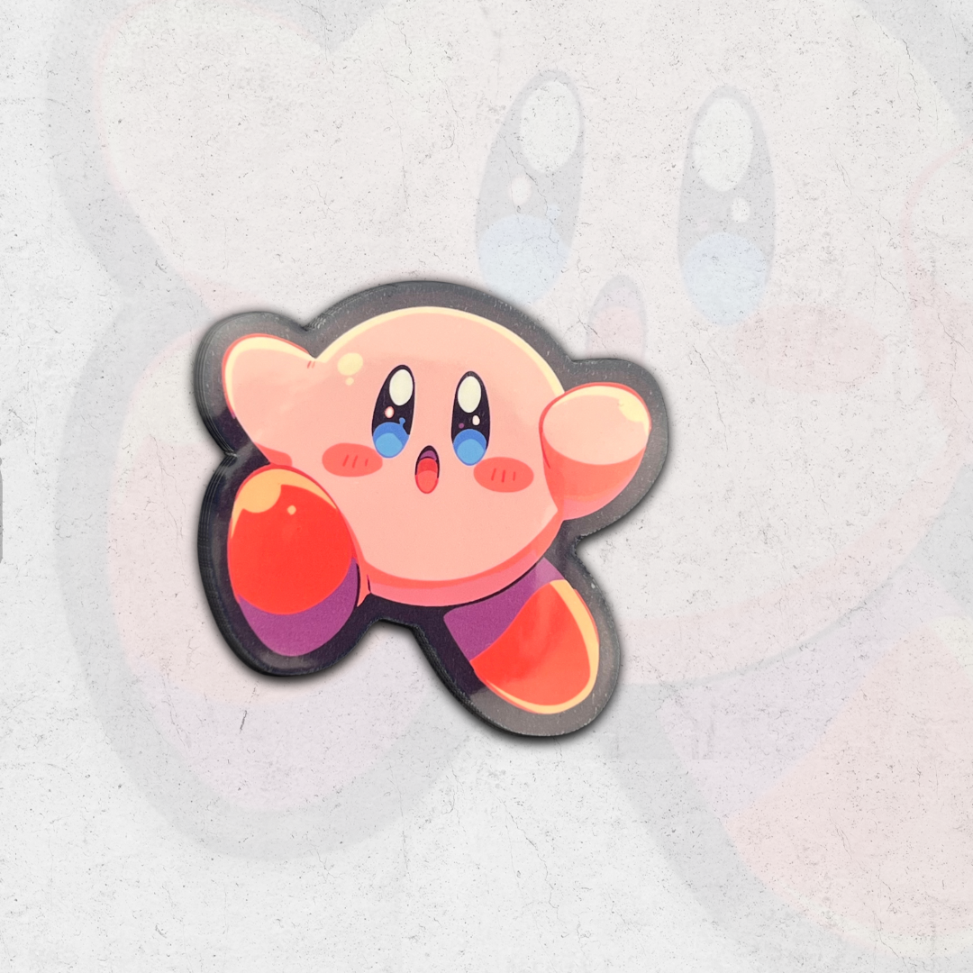 Kirby cuteness overload - glossy vinyl sticker