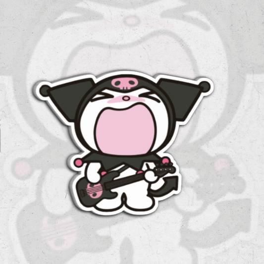 rock n roll kuromi - Glossy vinyl sticker