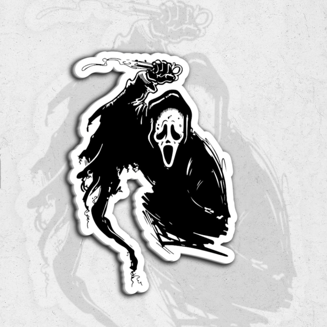 Ghost face pack (scream) - Glossy vinyl sticker