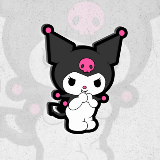 kuromi pinky black - Glossy vinyl sticker