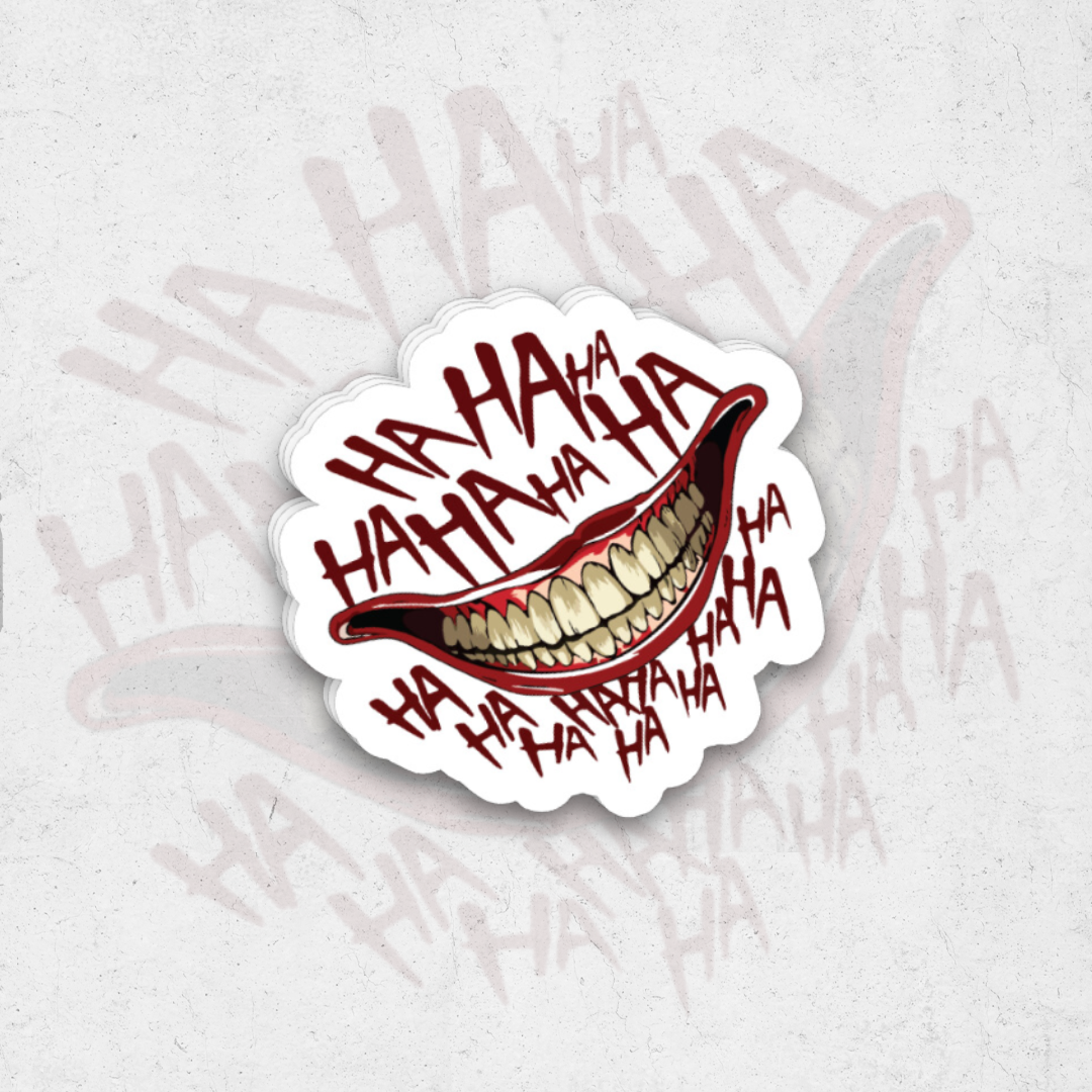 Joker laugh - Clear vinyl sticker