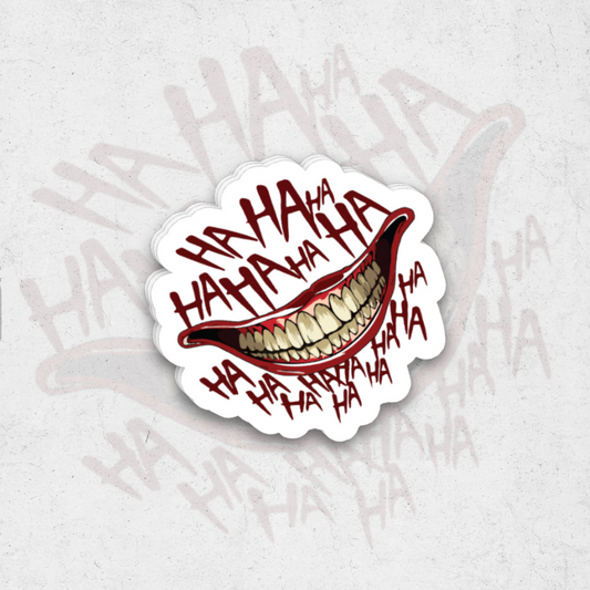 Joker laugh - Clear vinyl sticker