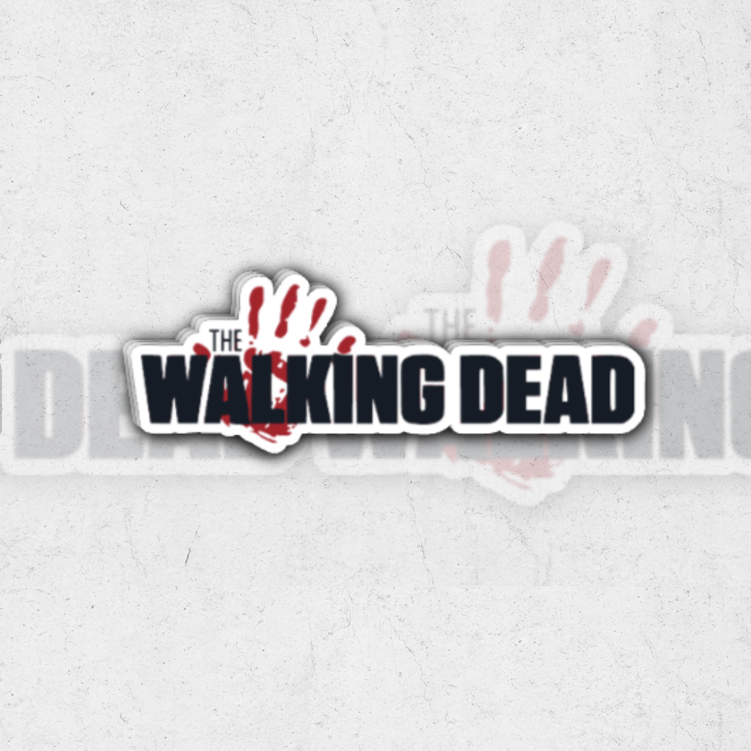 The walking dead hand stamp - holographic vinyl sticker