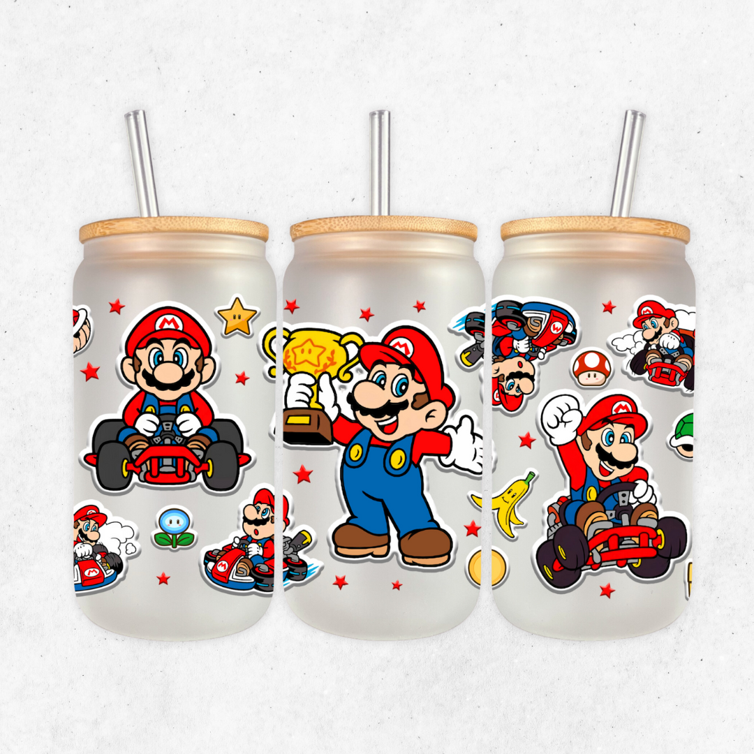 Mario glass cup