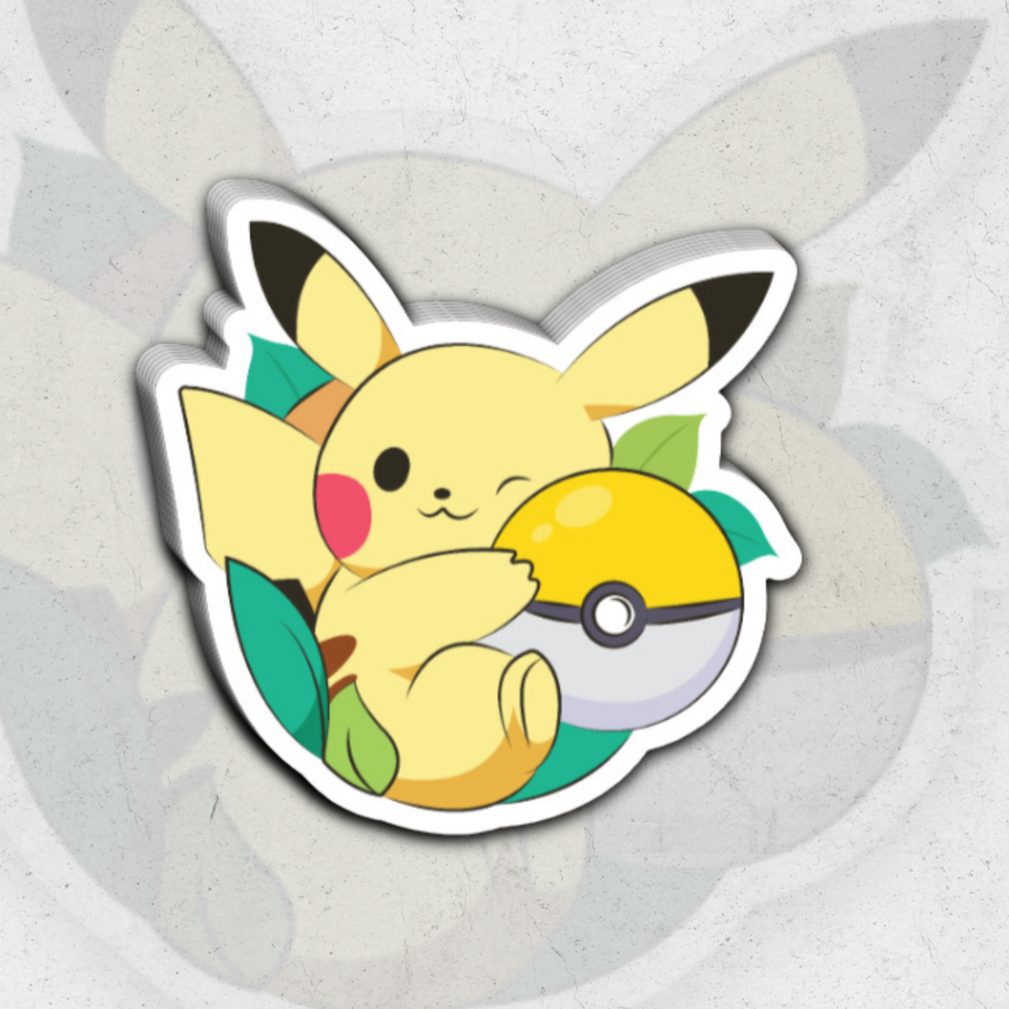 winking pikachu  -Glossy  vinly sticker