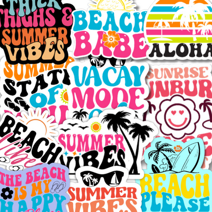 Summer Vibes Volume 1 pack - Glossy vinyl stickers