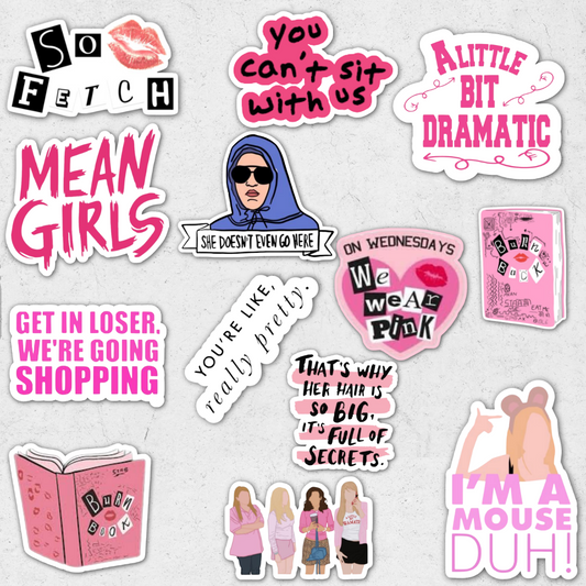 Mean girls - glossy vinyl sticker pack