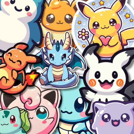 cute pokémon pack - Glossy vinyl sticker